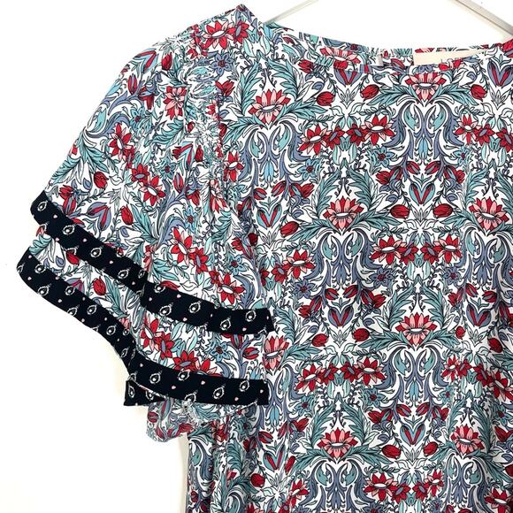 Loft Floral Ruffle Blouse - Picture 3 of 7